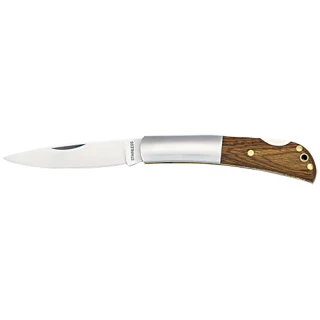 Coltello con lama in acciaio e manico in legno 