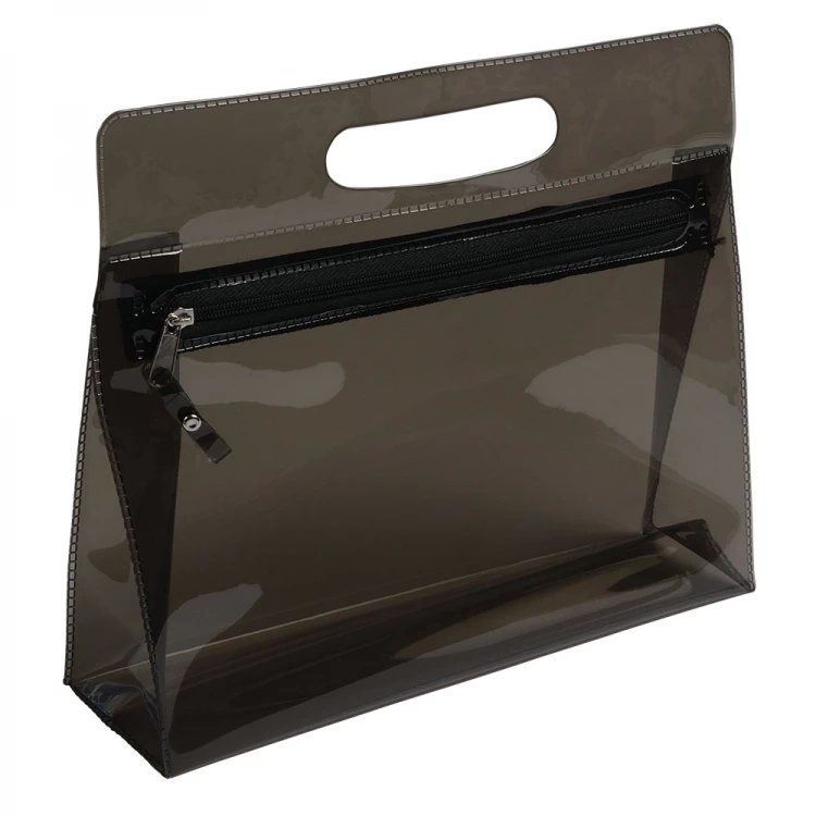 Pochette trasparente con maniglia