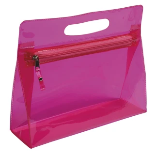 Pochette trasparente con maniglia