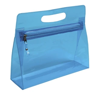 Pochette trasparente con maniglia