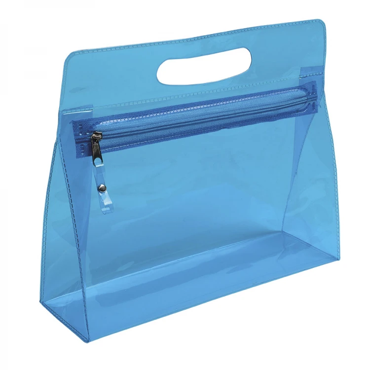 Pochette trasparente con maniglia