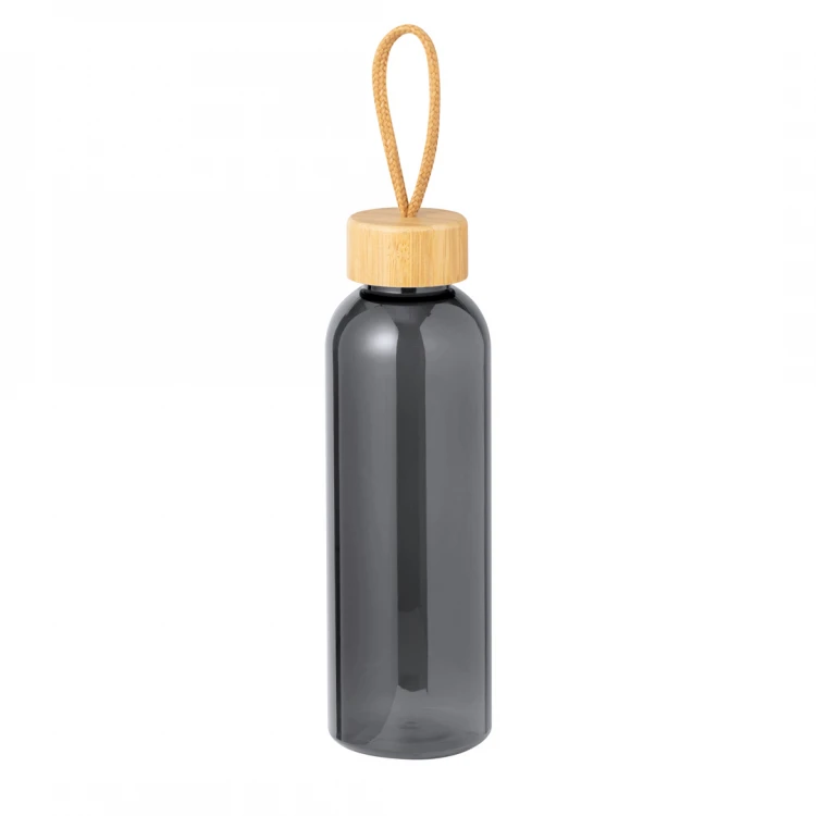 Borraccia in plastica RPET con tappo bamboo