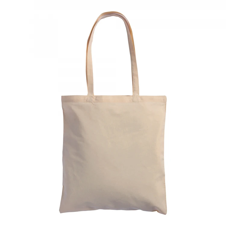 Shopper in canvas con manici lunghi