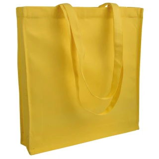 Shopper in canvas colorato con soffietti