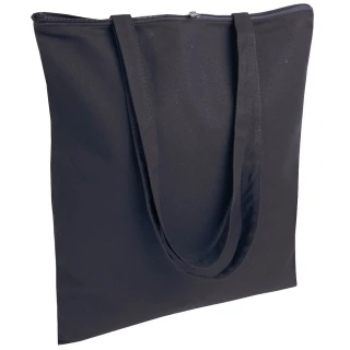 Shopper in cotone con chiusura zip