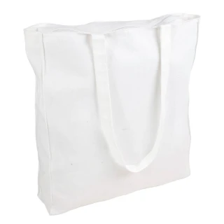 Shopper in cotone con chiusura zip