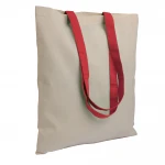 Shopper in cotone naturale manici colorati