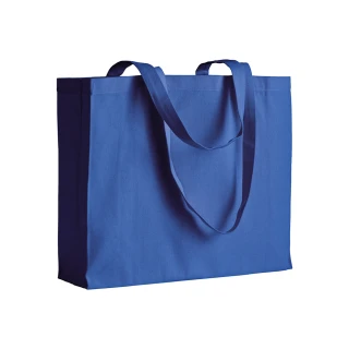 Shopper in cotone colorato con soffietti