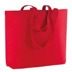 Shopper in cotone con soffietto alla base
