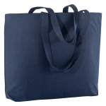 Shopper in cotone con soffietto alla base
