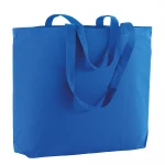 Shopper in cotone con soffietto alla base