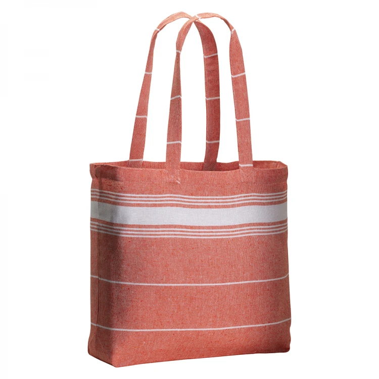 Shopper in cotone con soffietti
