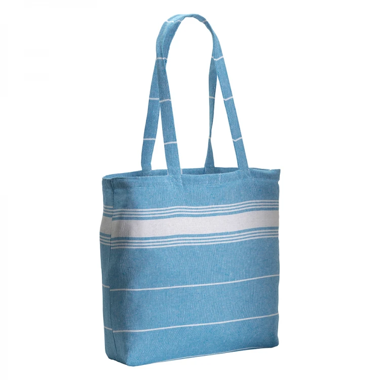 Shopper in cotone con soffietti