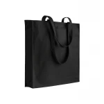recycled cotton shopper bag with long handles front view