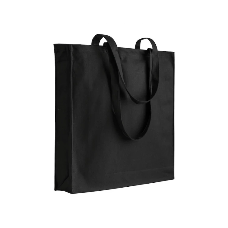 recycled cotton shopper bag with long handles front view