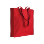 recycled cotton shopper bag with long handles front view