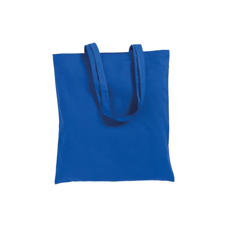 recycled cotton shopper bag with long handles front view