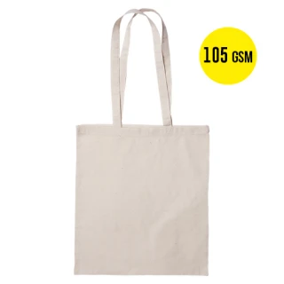 Shopper in cotone con manici lunghi