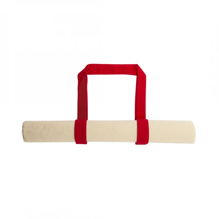 Borsa shopper in cotone con manici colorati