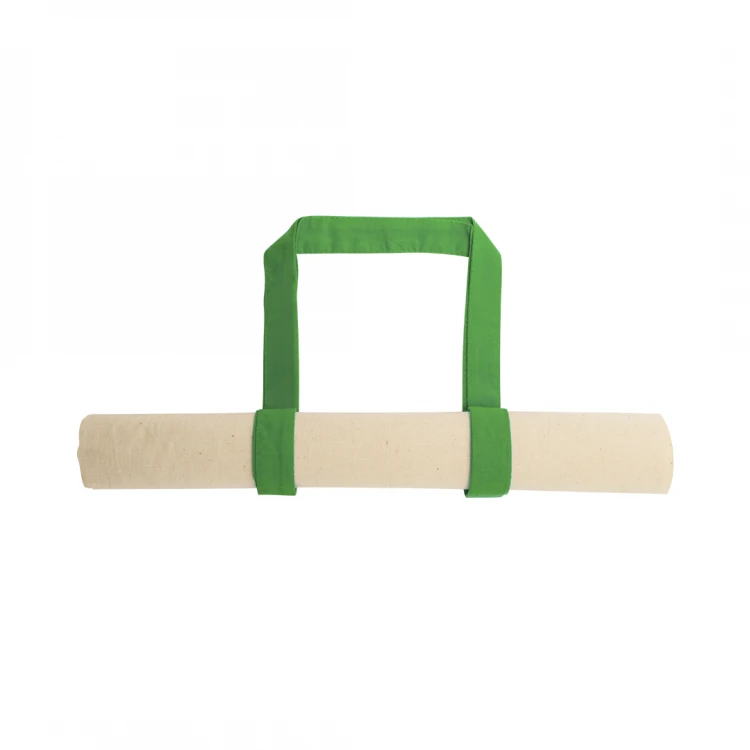 Borsa shopper in cotone con manici colorati