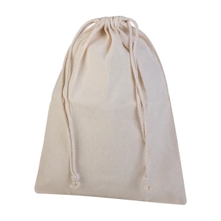 Sacchetto portascarpe in cotone naturale con chiusura a corda