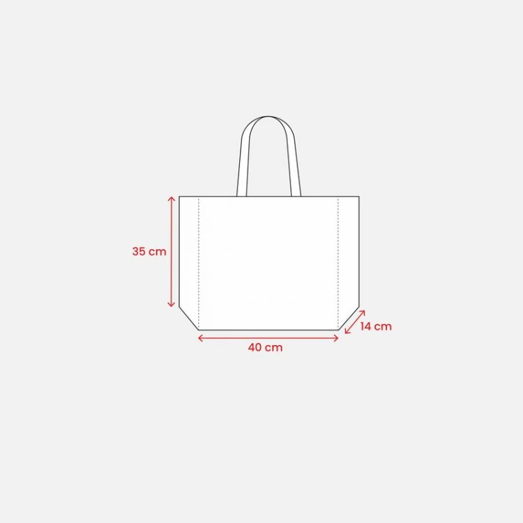 Borsa spesa in polipropilene con manici a nastro e soffietto