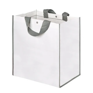 Borsa spesa riutilizzabile con chiusura a bottone, 43x24x45