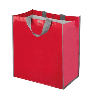 Borsa spesa riutilizzabile con chiusura a bottone, 43x24x45