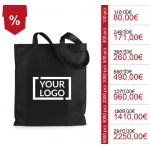 Shopper personalizzate in TNT con manici lunghi e stampa a 1 colore