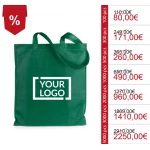 Shopper personalizzate in TNT con manici lunghi e stampa a 1 colore
