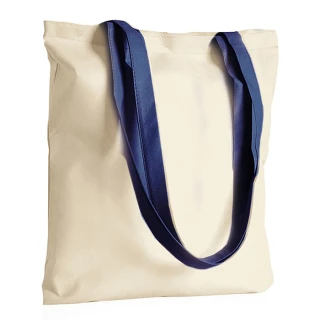 Borsa in TNT con manici a contrasto, 80 g/m²