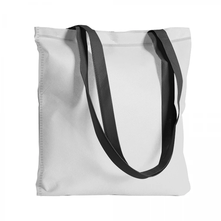 Borsa in TNT con manici a contrasto, 80 g/m²