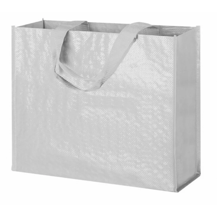 Borsa spesa in polipropilene laminata con manici corti