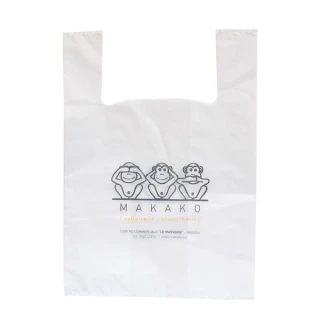 Busta in plastica con manici a canotta