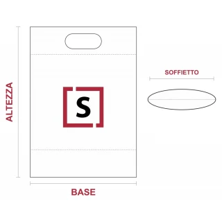 Shopper in plastica con base