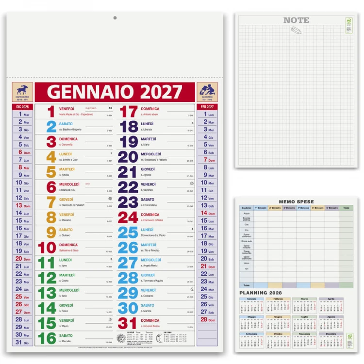 Calendario holandés "Multicolor"