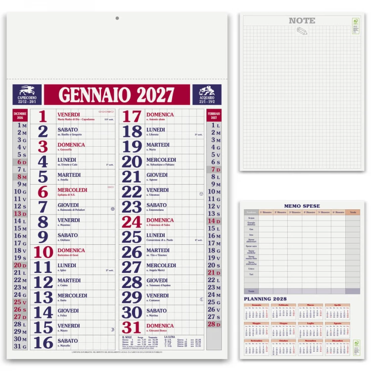 Calendario holandés “Cuadrado"