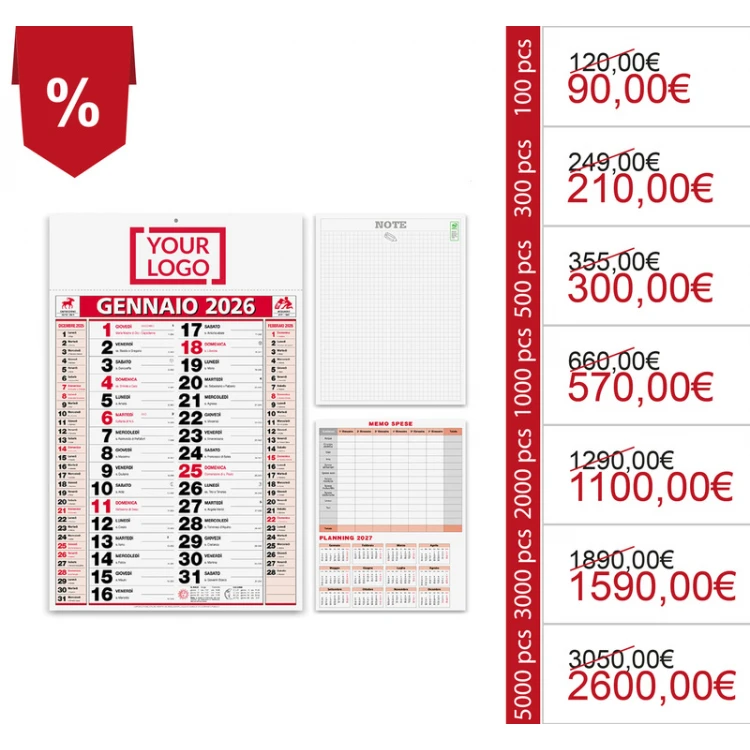 Calendario olandese da personalizzare (2026)