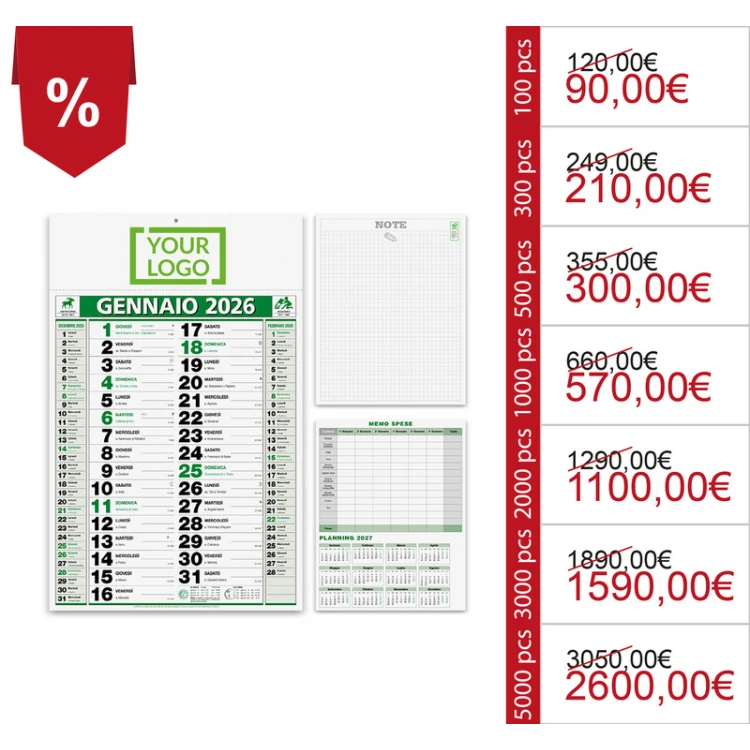 Calendario olandese da personalizzare (2026)