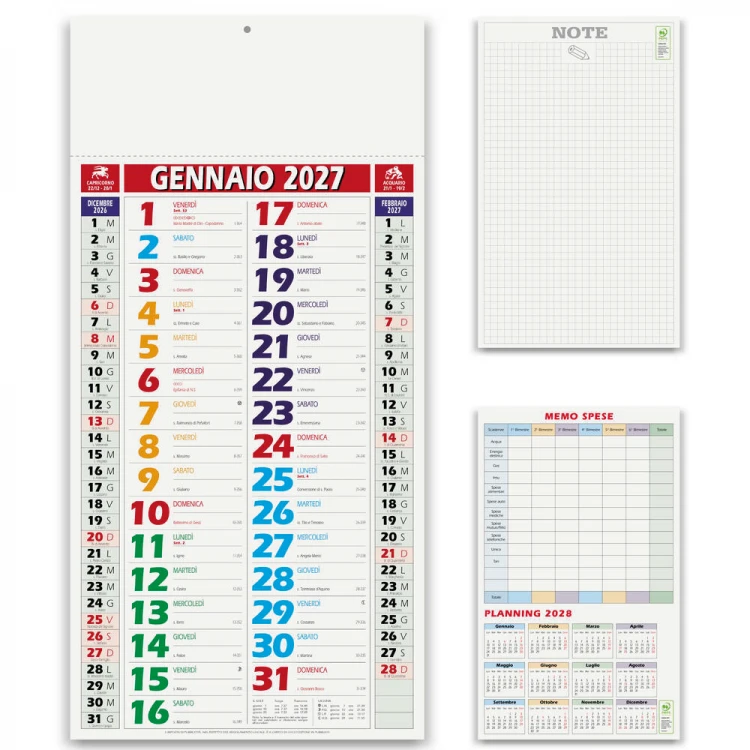 Calendario holandés “Color Shaded"