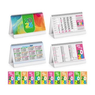 Calendario da tavolo fluo