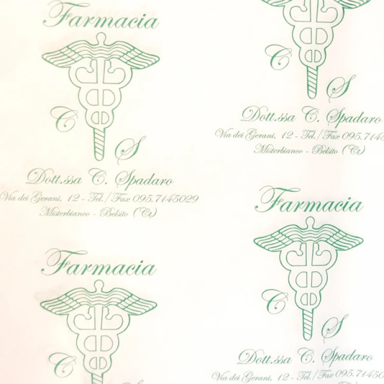 Carta per farmacie personalizzata con logo per imballaggi farmaceutici ecologici