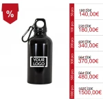 Borracce personalizzate in alluminio con moschettone in metallo per eventi promozionali