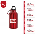 Borracce personalizzate in alluminio con moschettone in metallo per eventi promozionali