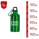 Borracce personalizzate in alluminio con moschettone in metallo per eventi promozionali