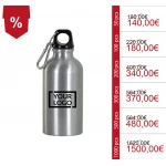 Borracce personalizzate in alluminio con moschettone in metallo per eventi promozionali