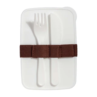 Schiscetta con forchetta e coltello