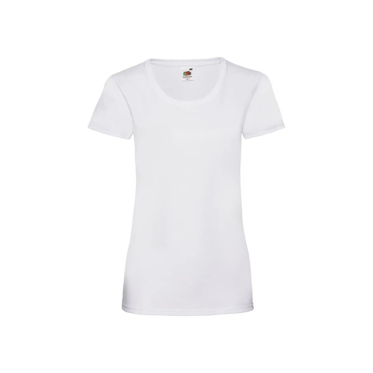 Camiseta mujer FRUIT OF THE LOOM Valueweight corte fruncido algodón, personalizable con logo