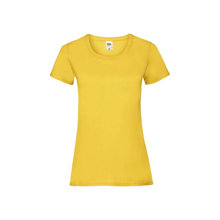 Camiseta mujer FRUIT OF THE LOOM Valueweight corte fruncido algodón, personalizable con logo