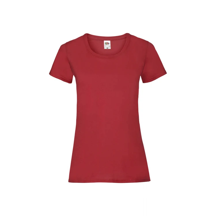 Camiseta mujer FRUIT OF THE LOOM Valueweight corte fruncido algodón, personalizable con logo